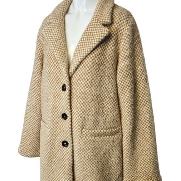 Anthropologie x Sanctuary Hometown Fuzzy Knit Coat, Light Sand, Button Up,Size S - Picture 8 of 8